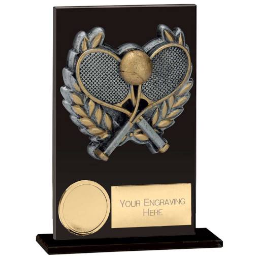 Euphoria Hero Tennis Glass Award Jet Black 125mm CR19191A