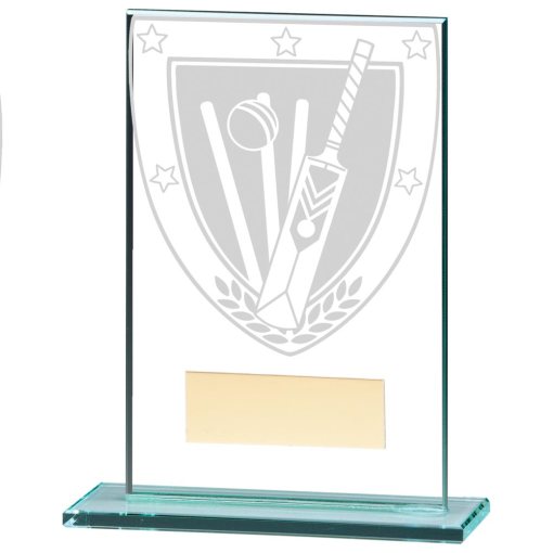 Millennium Cricket Jade Glass Award 125mm CR20372B