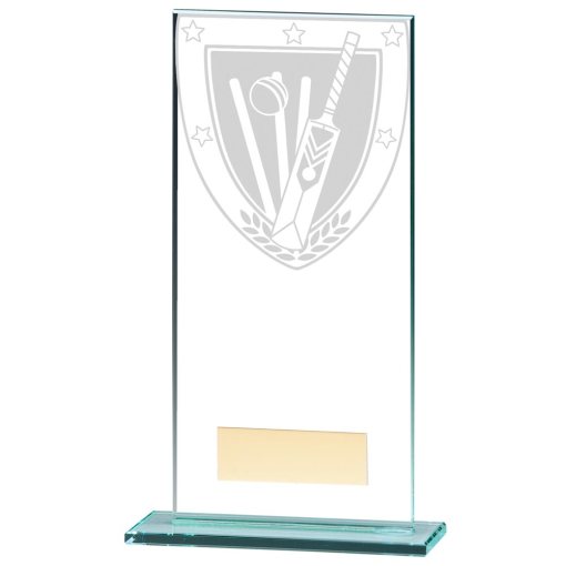 Millennium Cricket Jade Glass Award 180mm CR20372E