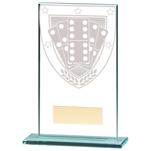 Millennium Dominoes Jade Glass Award 140mm CR20374C