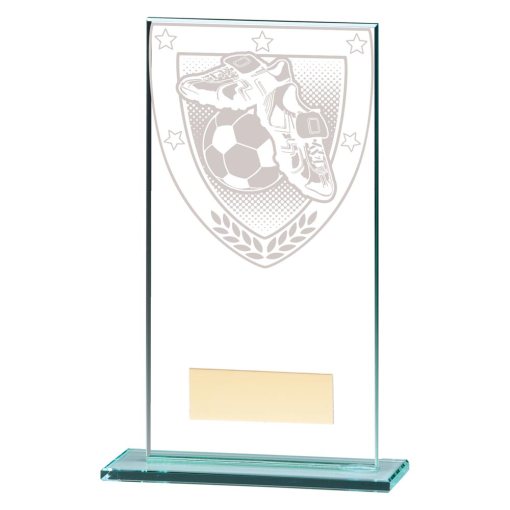 Millennium Football Boot & Ball Jade Glass Award 160mm CR20377D