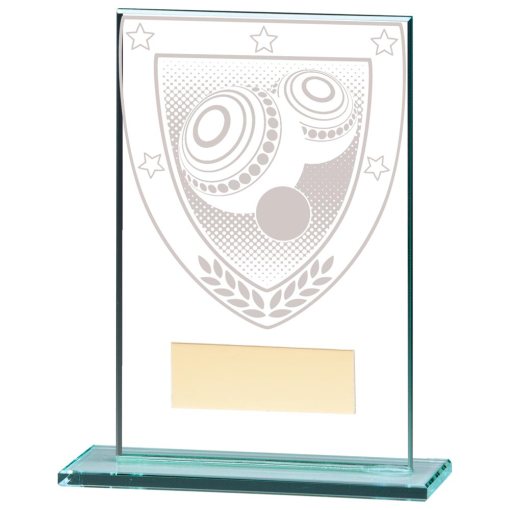 Millennium Lawn Bowls Jade Glass Award 125mm CR20384B