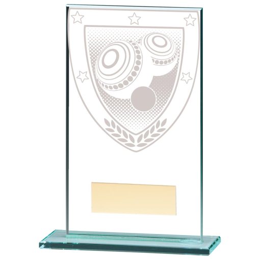 Millennium Lawn Bowls Jade Glass Award 140mm CR20384C