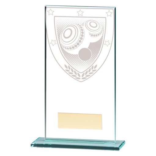 Millennium Lawn Bowls Jade Glass Award 160mm CR20384D