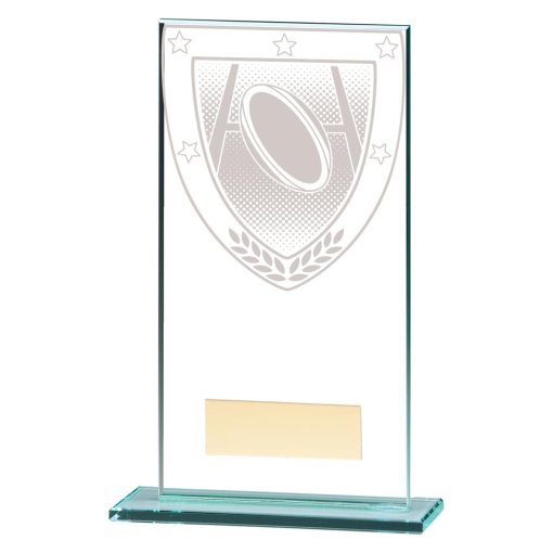 Millennium Rugby Jade Glass Award 160mm CR20389D