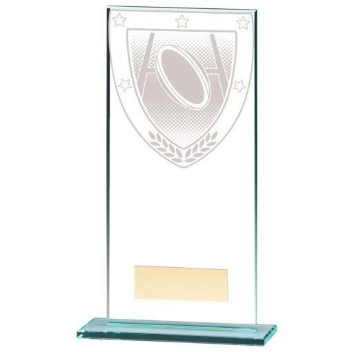 Millennium Rugby Jade Glass Award 180mm CR20389E