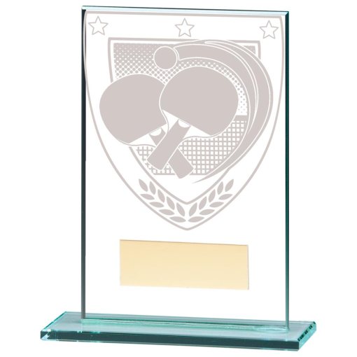 Millennium Table Tennis Jade Glass Award 125mm CR20392B