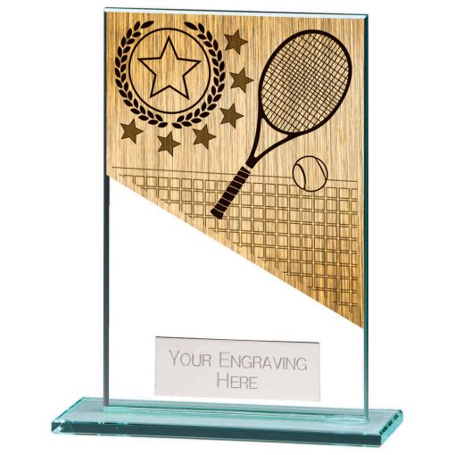 Mustang Tennis Jade Glass Award 125mm CR22219C