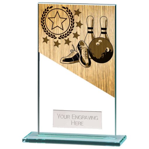 Mustang Ten Pin Bowling Jade Glass Award 140mm CR22221D