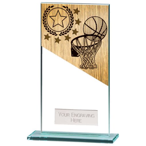 Mustang Basketball Jade Glass Award 160mm CR22222E
