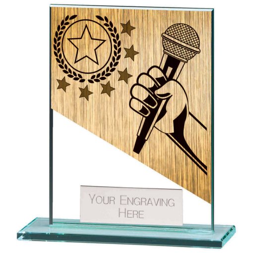 Mustang Karaoke Jade Glass Award 110mm CR22229B