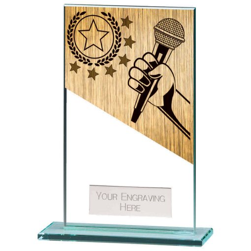 Mustang Karaoke Jade Glass Award 140mm CR22229D