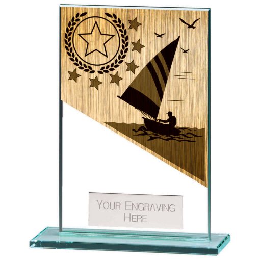 Mustang Sailing Jade Glass Award 125mm CR22232C