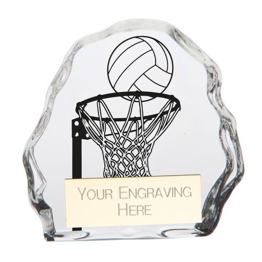 Mystique Netball Glass Award 75mm CR22246A