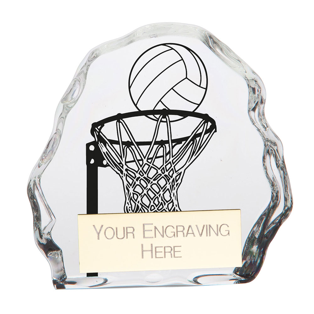Mystique Netball Glass Award 90mm CR22246B