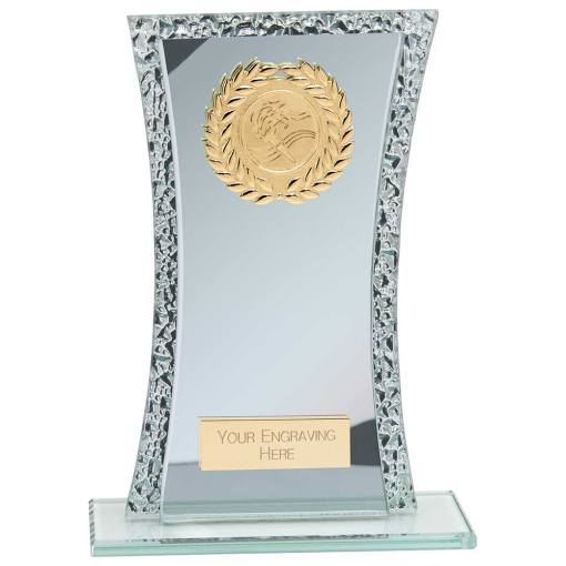 Eternal Multisport Glass Award Blue & Cracked Silver 185mm CR24593B
