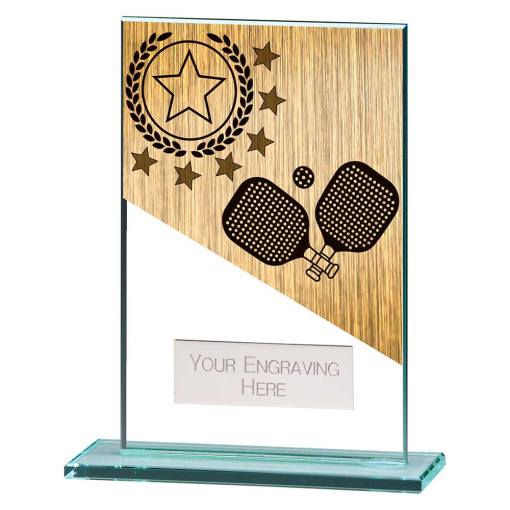 Mustang Pickleball Jade Glass Award 125mm CR25147C
