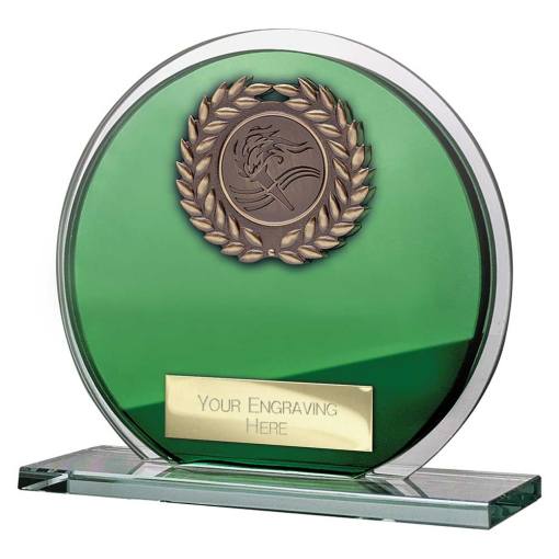 Seismic Multisport Circle Plaque Green & Silver 105mm CR26573A