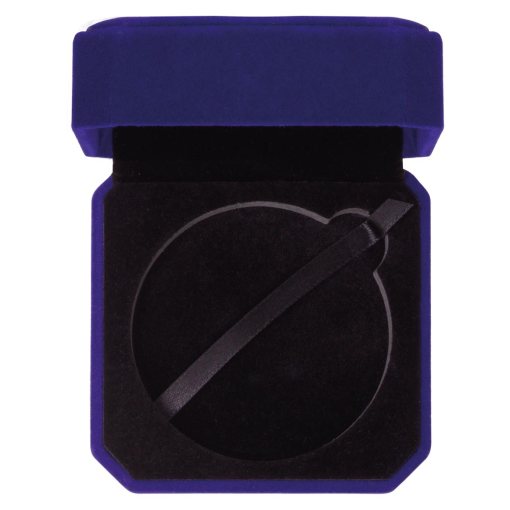 Aspire Velour Medal Box Blue for 70mm medal 90x90x45mm MB19159C