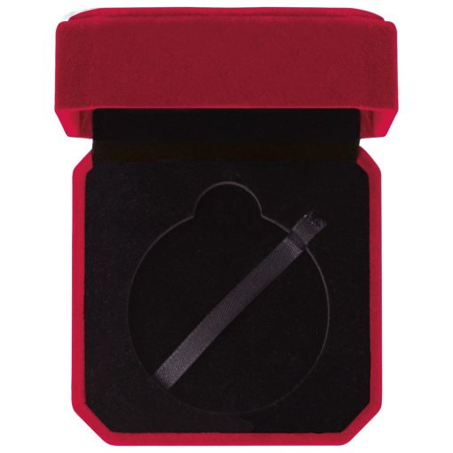 Aspire Velour Medal Box Red 60mm MB20306B