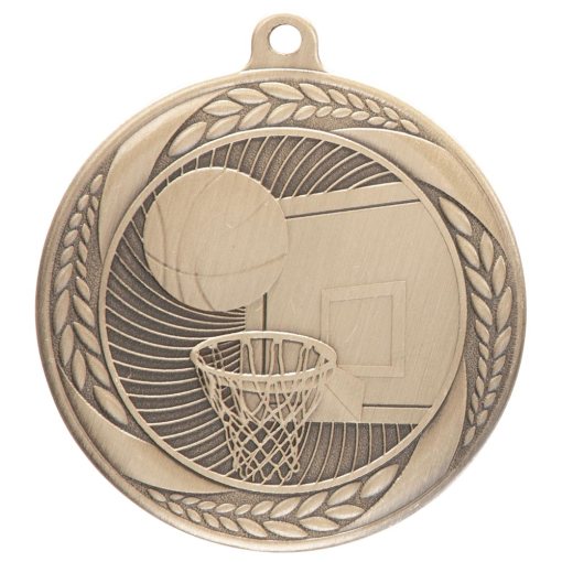 Typhoon Basketball Medal Gold 55mm MM20440G
