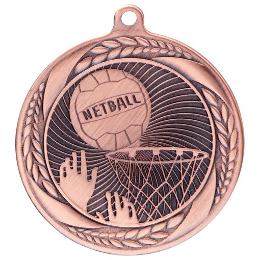 Typhoon Netball Medal Bronze 55mm MM20443B