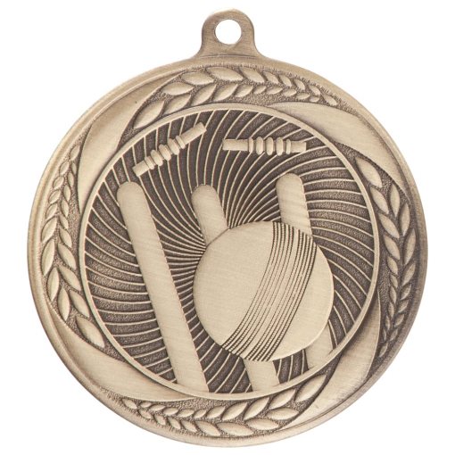 Typhoon Cricket Medal Gold 55mm MM20450G