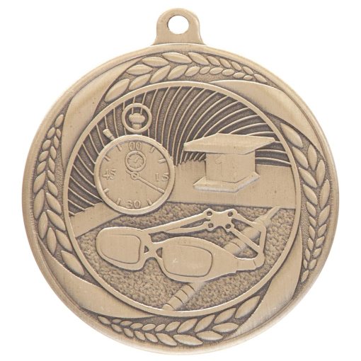 Typhoon Swimming Medal Gold 55mm MM20453G