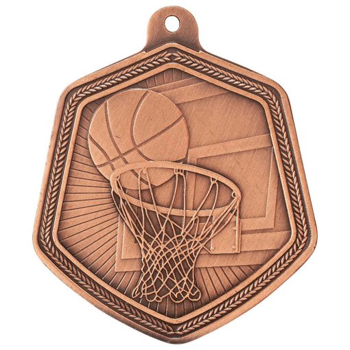 Falcon Basketball Medal Bronze 65mm MM22088B