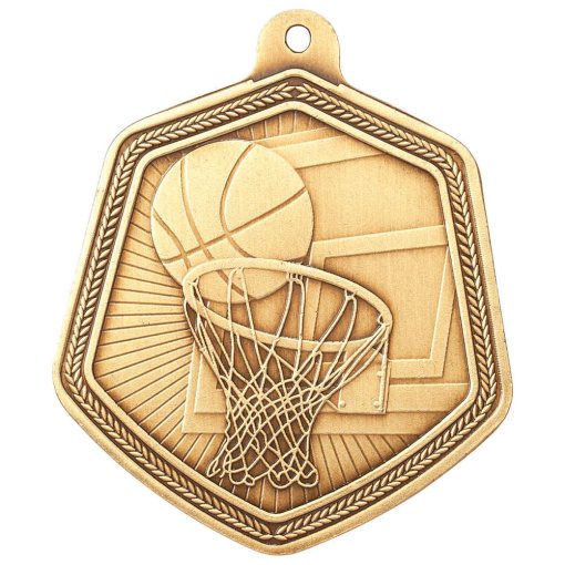 Falcon Basketball Medal Gold 65mm MM22088G