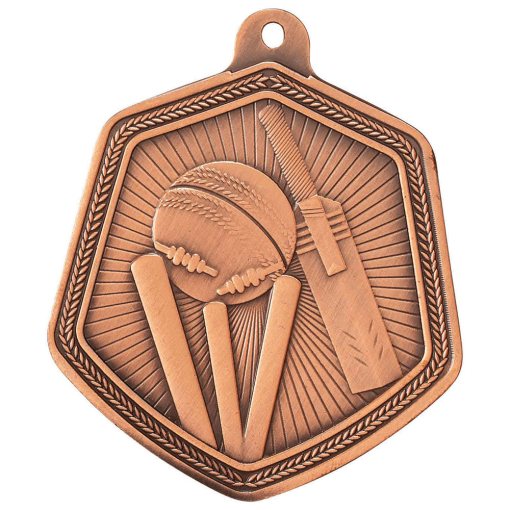 Falcon Cricket Medal Bronze 65mm MM22089B