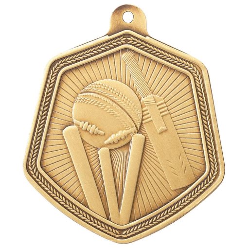Falcon Cricket Medal Gold 65mm MM22089G