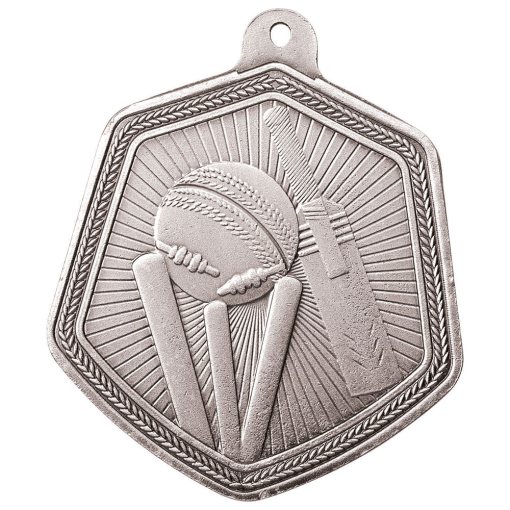 Falcon Cricket Medal Silver 65mm MM22089S