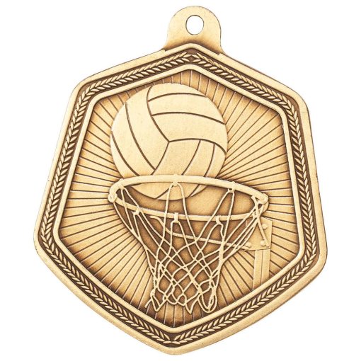 Falcon Netball Medal Gold 65mm MM22097G