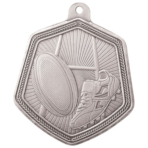 Falcon Rugby Medal Silver 65mm MM22099S