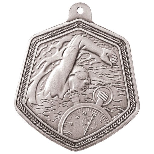 Falcon Swimming Medal Silver 65mm MM22101S