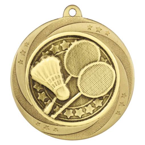 Superstar Badminton Medal Gold 60mm MM25036G