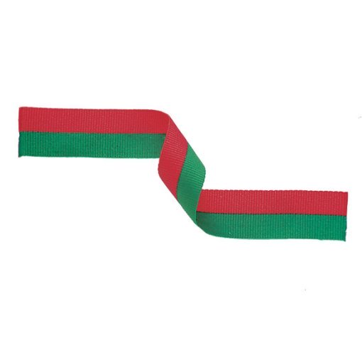 Medal Ribbon Red & Green 395x22mm MR15241