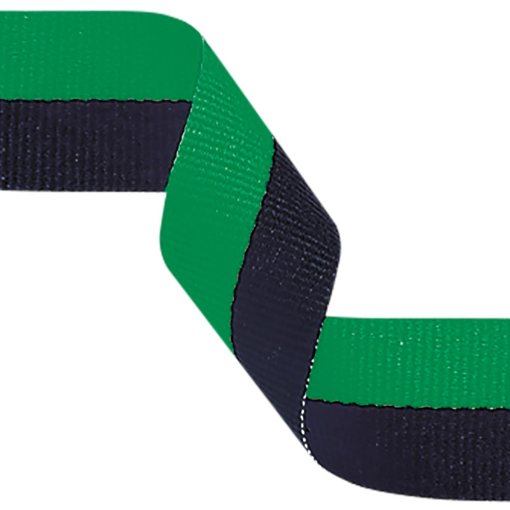Medal Ribbon Green & Black 395x22mm MR18164A