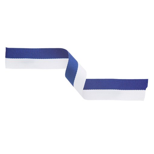 Medal Ribbon Blue & White 395x22mm MR4