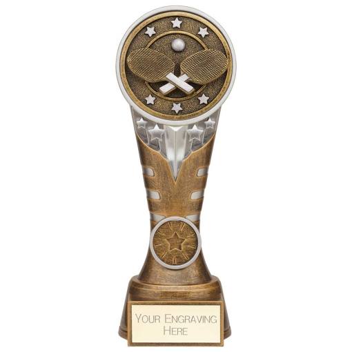 Ikon Tower Table Tennis Award Antique Silver & Gold 200mm PA24086D