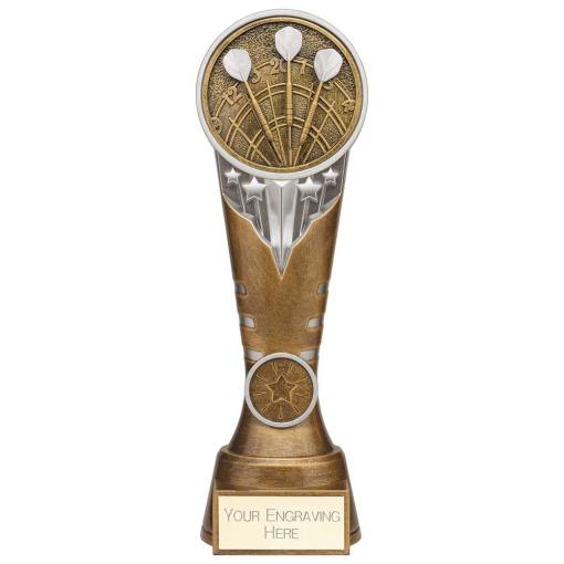 Ikon Tower Darts Award Antique Silver & Gold 225mm PA24160E