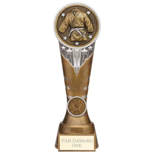 Ikon Tower Martial Arts Award Antique Silver & Gold 225mm PA24232E