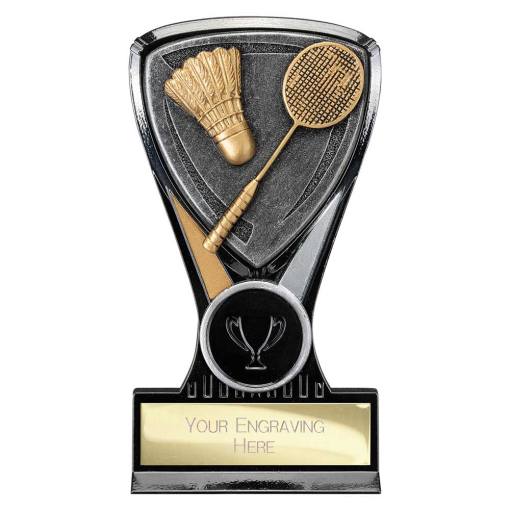 Wolverine Plaque Badminton Carbon Black & Fusion Gold 130mm PA25011A
