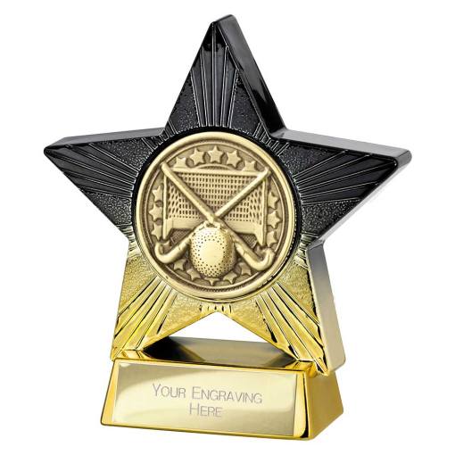 Superstar Hockey Award Black & Gold 110mm PA25063A