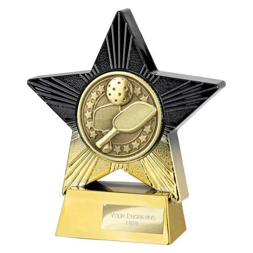 Superstar Pickleball Award Black & Gold 140mm PA25072B