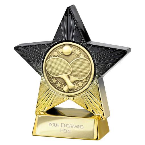 Superstar Table Tennis Award Black & Gold 110mm PA25078A
