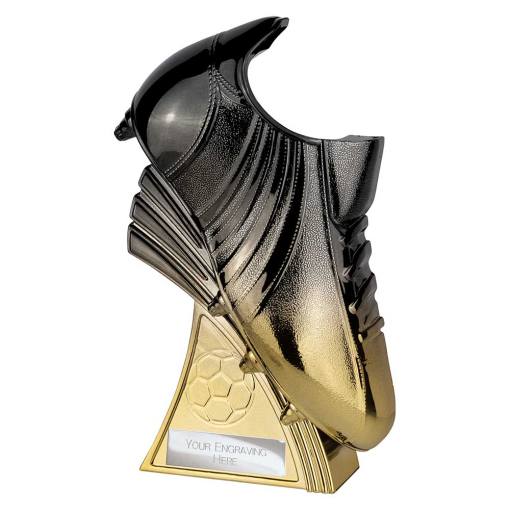 Power Boot Football Heavyweight Award Carbon Black to Gold 160mm PA25261A