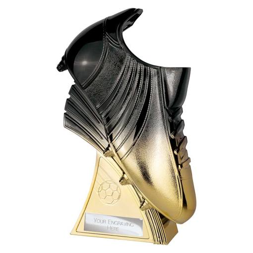 Power Boot Football Heavyweight Award Carbon Black to Gold 250mm PA25261D