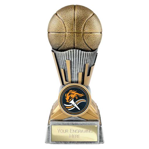 Digital Basketball Award Antique Silver & Gold 125mm PA26037A